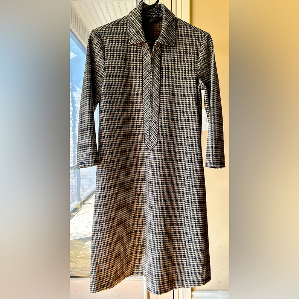 J.MCLAUGHLIN Plaid knee-length dress size XS